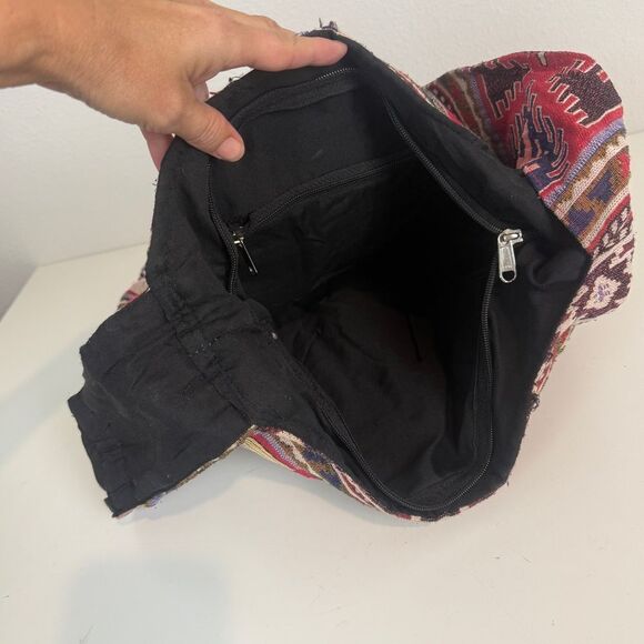 Boho Tapestry Cross Body Fabric Bag - Picture 4 of 10